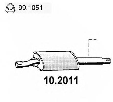 ASSO 102011 Передглушувач вихлопних газів