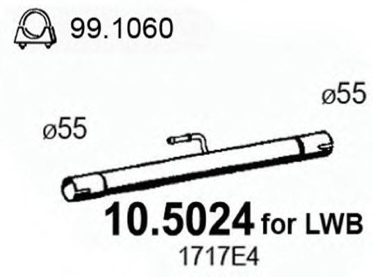 ASSO 105024 Труба вихлопного газу