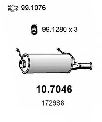 ASSO 107046 Глушник вихлопних газів кінцевий