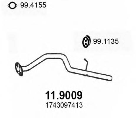 ASSO 119009 Труба вихлопного газу