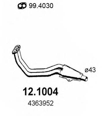 ASSO 121004 Труба вихлопного газу