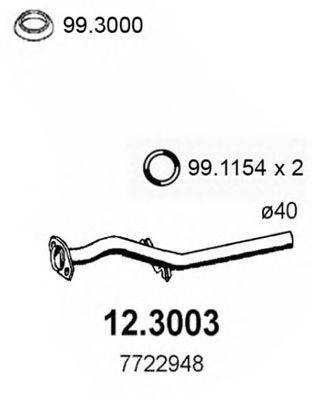 ASSO 123003 Труба вихлопного газу