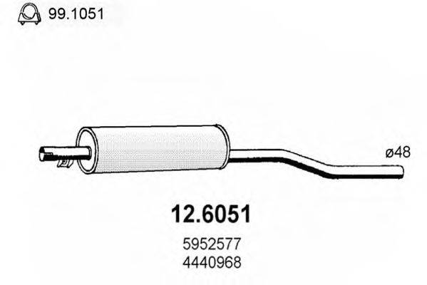 ASSO 126051 Середній глушник вихлопних газів