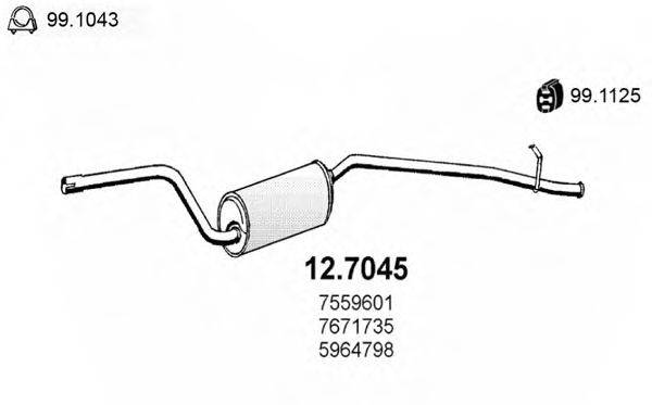 ASSO 127045 Глушник вихлопних газів кінцевий