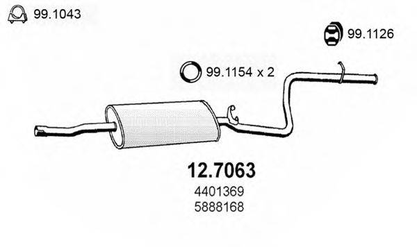 ASSO 127063 Глушник вихлопних газів кінцевий