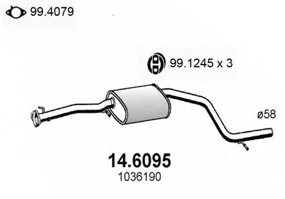 ASSO 146095 Середній глушник вихлопних газів