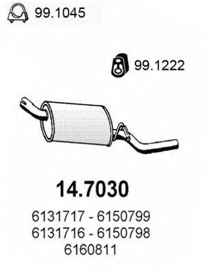 ASSO 147030 Глушник вихлопних газів кінцевий