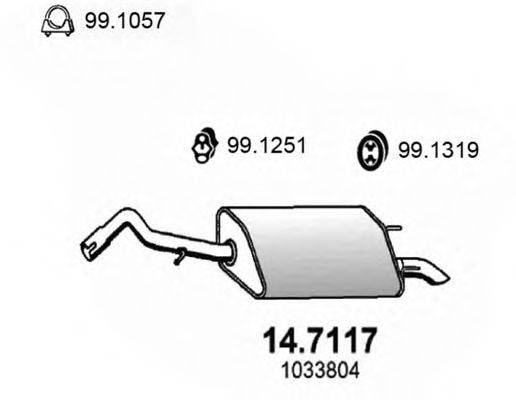 ASSO 147117 Глушник вихлопних газів кінцевий