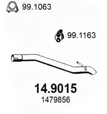 ASSO 149015 Труба вихлопного газу