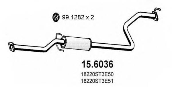 ASSO 156036 Середній глушник вихлопних газів