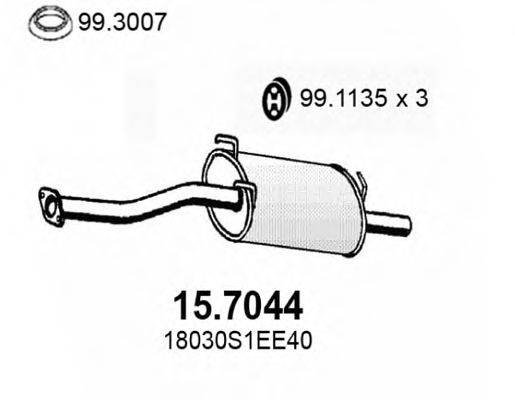 ASSO 157044 Глушник вихлопних газів кінцевий