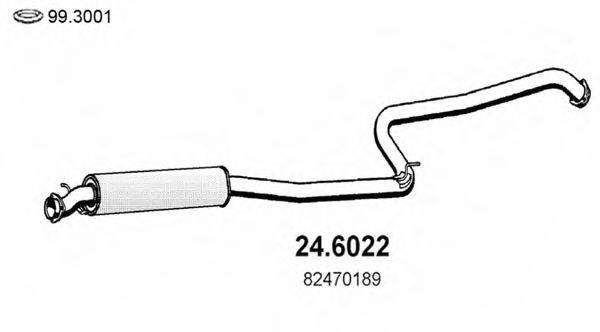 ASSO 246022 Середній глушник вихлопних газів