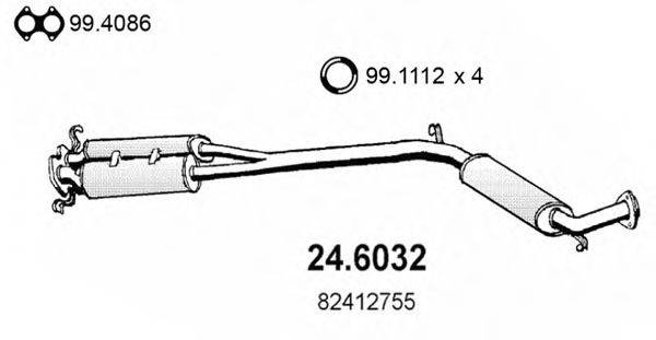 ASSO 246032 Середній глушник вихлопних газів