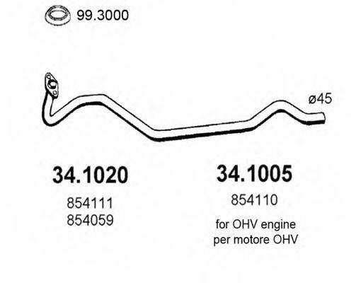 ASSO 341005 Труба вихлопного газу