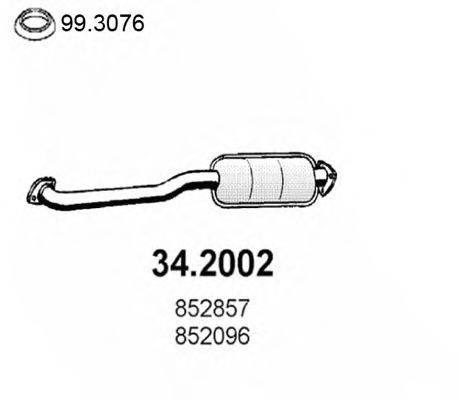 ASSO 342002 Передглушувач вихлопних газів