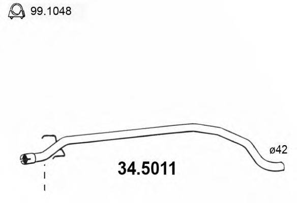 ASSO 345011 Труба вихлопного газу