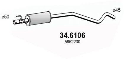 ASSO 346106 Середній глушник вихлопних газів