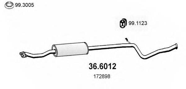 ASSO 366012 Середній глушник вихлопних газів