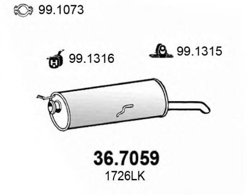 ASSO 367059 Глушник вихлопних газів кінцевий