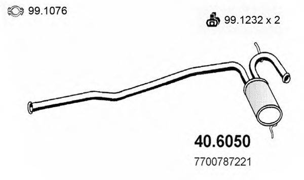 ASSO 406050 Середній глушник вихлопних газів