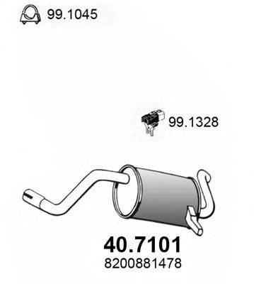 ASSO 407101 Глушник вихлопних газів кінцевий