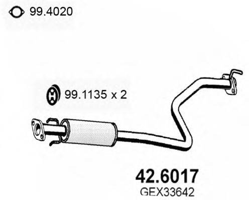 ASSO 426017 Середній глушник вихлопних газів