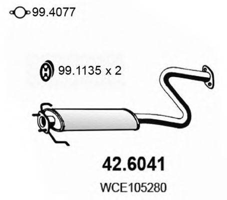 ASSO 426041 Середній глушник вихлопних газів