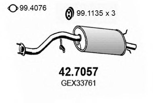 ASSO 427057 Глушник вихлопних газів кінцевий