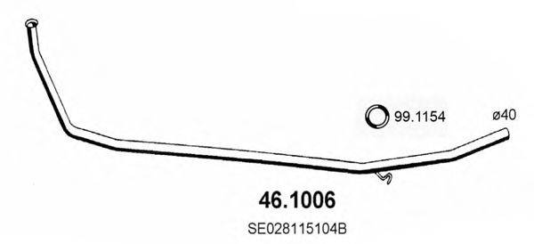 ASSO 461006 Труба вихлопного газу