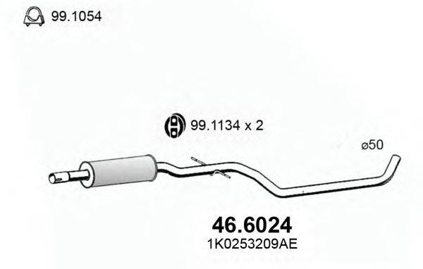 ASSO 466024 Середній глушник вихлопних газів