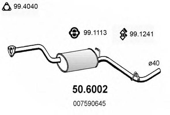 ASSO 506002 Середній глушник вихлопних газів