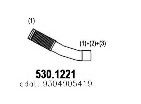 ASSO 5301221 Труба вихлопного газу