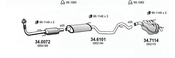 ASSO ART3565 Система випуску ОГ