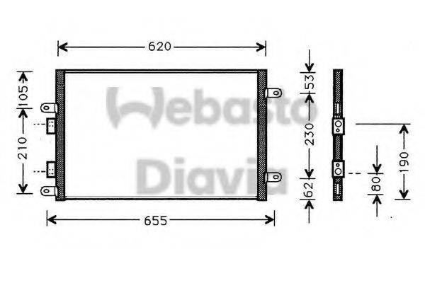 WEBASTO 82D0225230A Конденсатор, кондиціонер