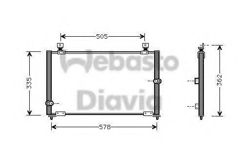 WEBASTO 82D0225277A Конденсатор, кондиціонер