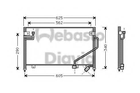 WEBASTO 82D0225315A Конденсатор, кондиціонер