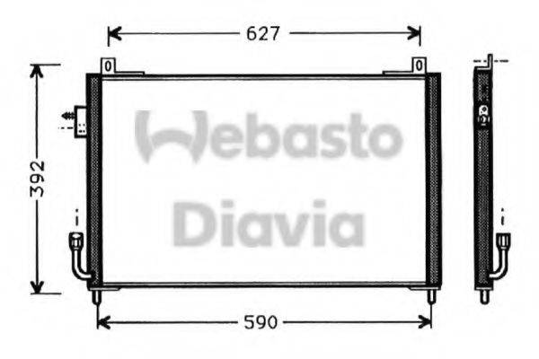 WEBASTO 82D0225357A Конденсатор, кондиціонер