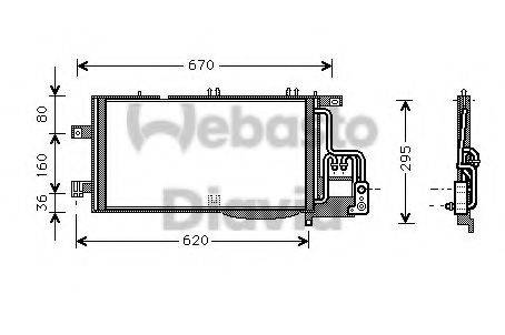 WEBASTO 82D0225498A Конденсатор, кондиціонер