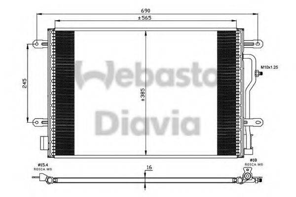 WEBASTO 82D0225505A Конденсатор, кондиціонер