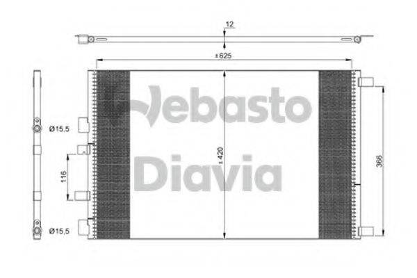 WEBASTO 82D0226266MA Конденсатор, кондиціонер