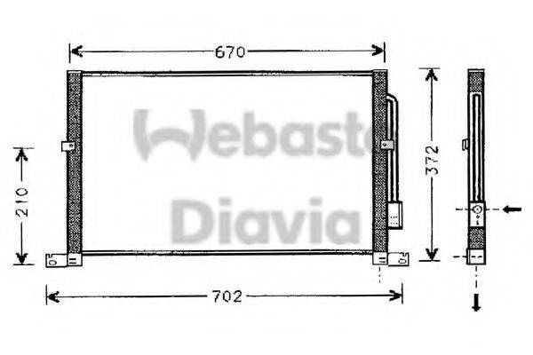 WEBASTO 82D0226104MA Конденсатор, кондиціонер