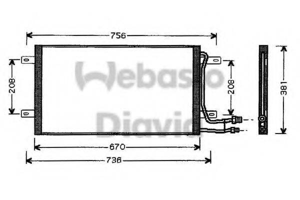 WEBASTO 82D0226105MA Конденсатор, кондиціонер