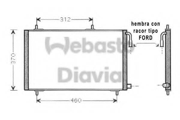 WEBASTO 82D0226196MA Конденсатор, кондиціонер