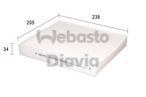 WEBASTO 82D0325164A Фільтр, повітря у внутрішньому просторі