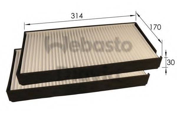 WEBASTO 82D0325212A Фільтр, повітря у внутрішньому просторі