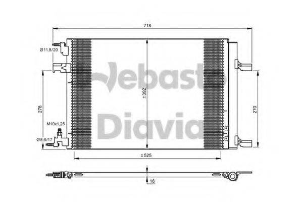 WEBASTO 82D0225683A Конденсатор, кондиціонер