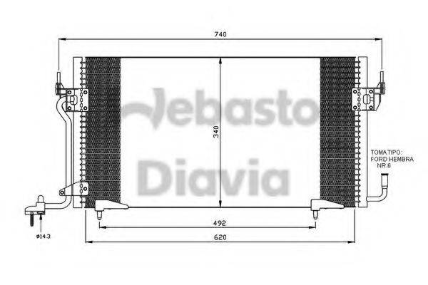 WEBASTO 82D0225117MS1A Конденсатор, кондиціонер