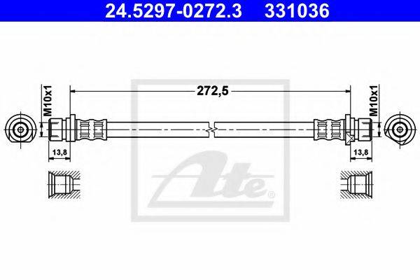 ATE 24529702723 Гальмівний шланг