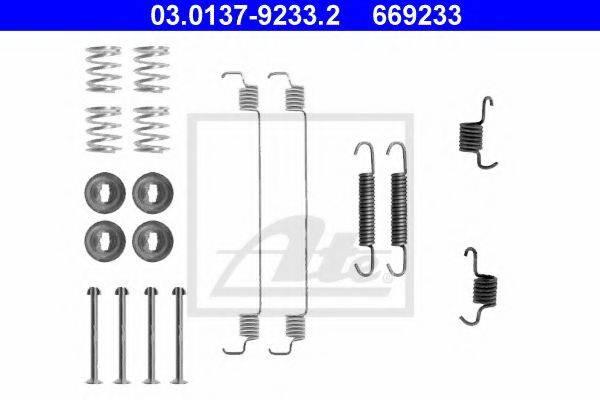 ATE 03013792332 Комплектуючі, гальмівна колодка