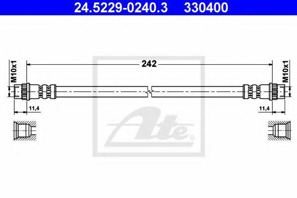 ATE 24522902403 Гальмівний шланг